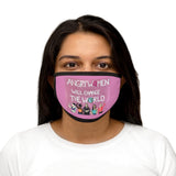 ANGRY WOMEN WILL CHANGE THE WORLD - Mixed-Fabric Face Mask