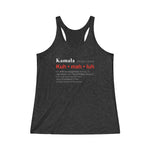 KAMALA RESPECT© - Women's Tri-Blend Racerback Tank