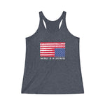 AMERICA IN DISTRESS© - Women's Tri-Blend Racerback Tank