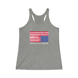 AMERICA IN DISTRESS© - Women's Tri-Blend Racerback Tank