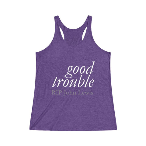 GOOD TROUBLE© - Women's Tri-Blend Racerback Tank
