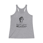 POWER BLACK LIVES MATTER© - Women's Tri-Blend Racerback Tank