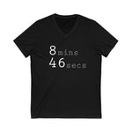 8MINS 46SECS© - Unisex Short Sleeve V-Neck T-shirt