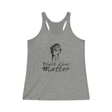 POWER BLACK LIVES MATTER© - Women's Tri-Blend Racerback Tank