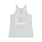 BE HUMAN© - Women's Tri-Blend Racerback Tank
