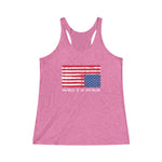 AMERICA IN DISTRESS© - Women's Tri-Blend Racerback Tank