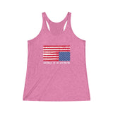 AMERICA IN DISTRESS© - Women's Tri-Blend Racerback Tank