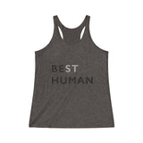 BE HUMAN© - Women's Tri-Blend Racerback Tank