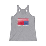 AMERICA IN DISTRESS© - Women's Tri-Blend Racerback Tank