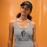 POWER BLACK LIVES MATTER© - Women's Tri-Blend Racerback Tank